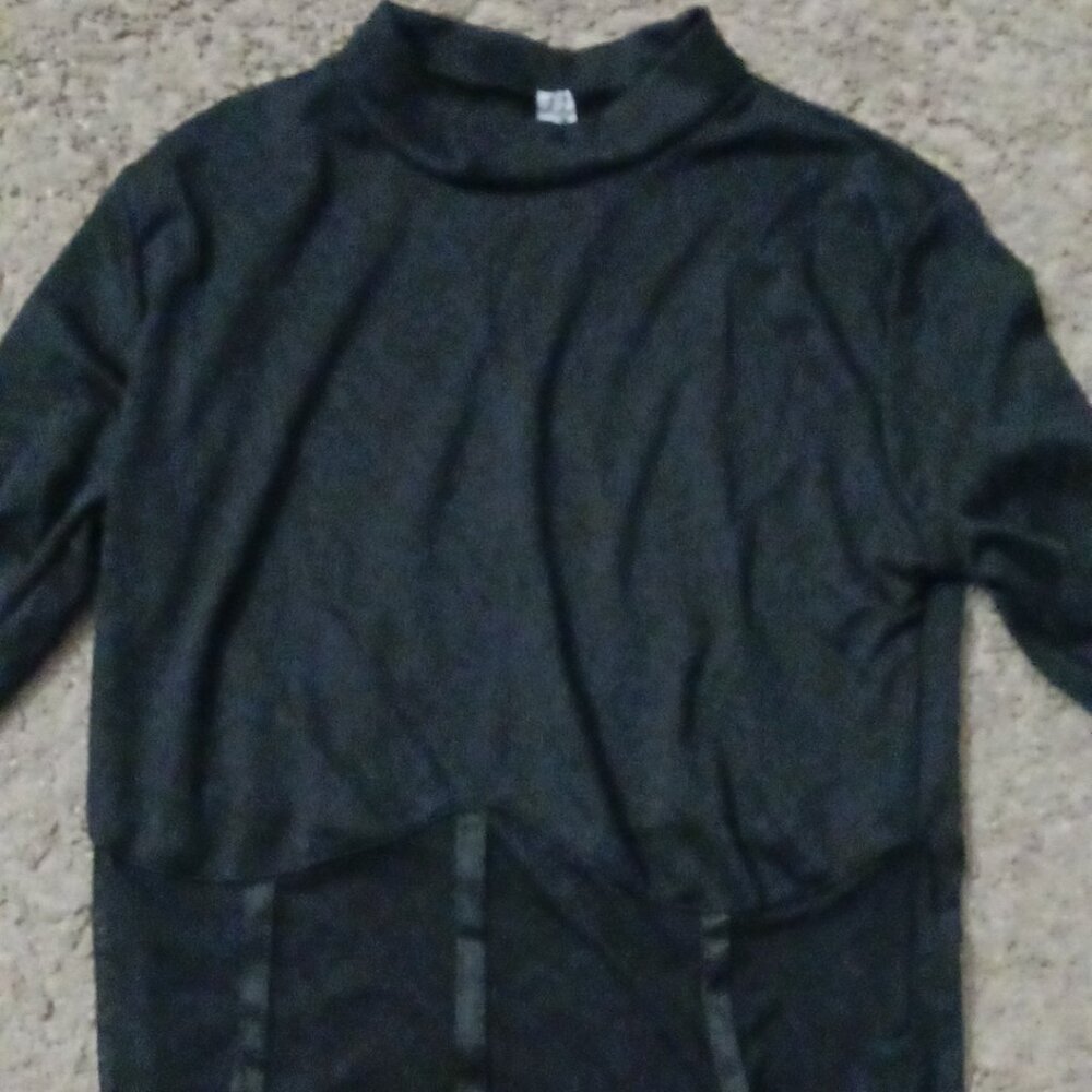 Black Mesh Going Out Shirt